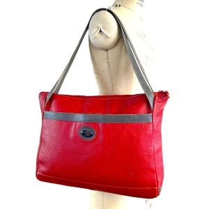 Red Sonoma leather vintage Gucci shoulder bag